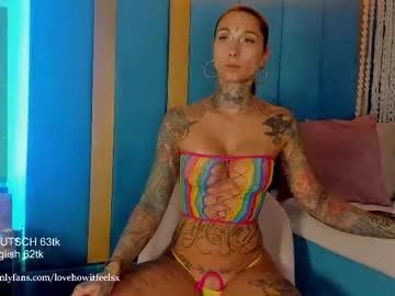lovehowitfeelstv — hot dirty talk session #german long super squirt show at goal!!!fav vibes 111/222/333 #deepthroat #tattoo #squirt #femdom [5458 tokens remaining]